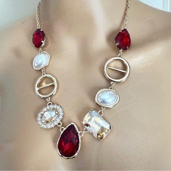 New Natasha Accessories Collar Statement Necklace - Picture 5 of 6